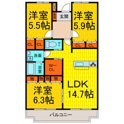 グランヴィア　タニヤの物件間取画像